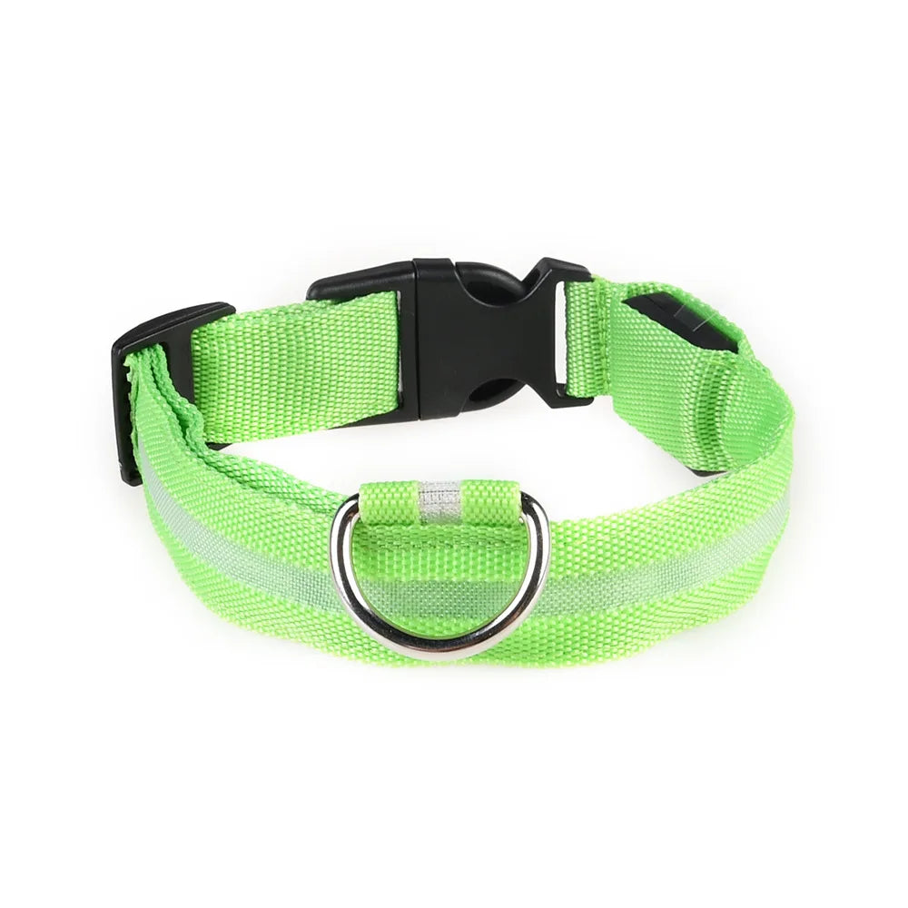 LED Glowing Dog Collar Adjustable Flashing Rechargea Luminous Collar Night Anti-Lost Dog Light HarnessFor Small Dog Pet Products