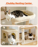 Multi-Level Cat Tree Tower with Condo Scratching Post for Cat Furniture House Cat Scratcher Cat Supplies Cat Toy