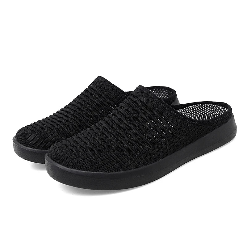 Plus Size 49 50 51 52 53 54 Slip On Half Shoes For Men Women Breathable Mesh Slippers Slides Indoor Outdoor Lightweight Big Foot