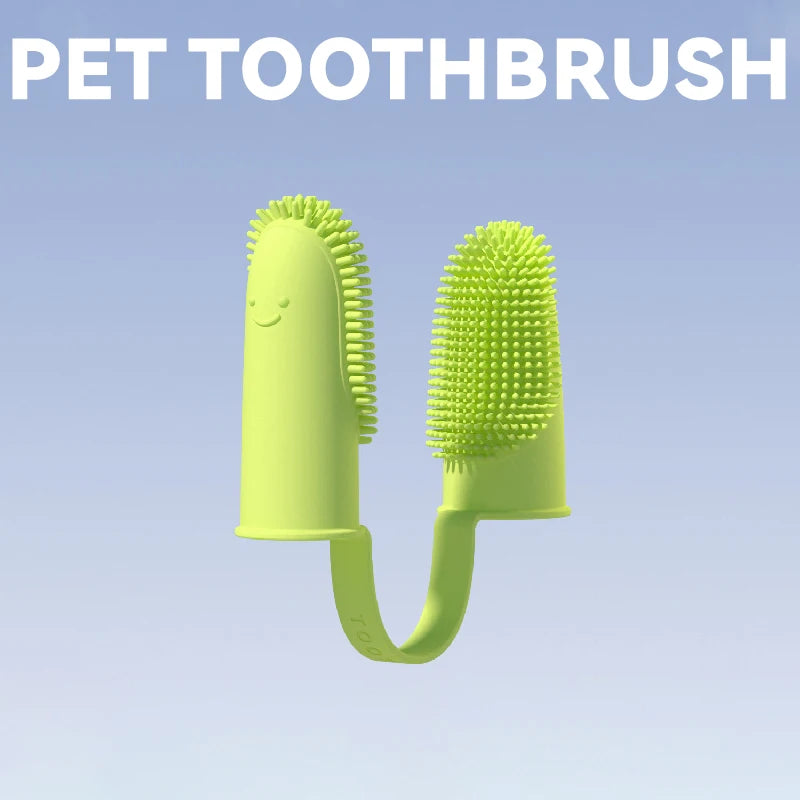 Pet Finger Toothbrush Silicone Tooth Brush Tool Teeth Cleaning Bad Breath Care Nontoxic Tooth Brush Dog Cat Cleaning Supplies