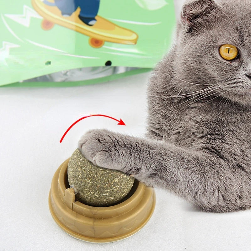 Natural Ball Removal Cats Catnip Cat Toy Cat Grass Treats to Improve Digestion Wall Sticker Scratch Itchy Treat Healthy Supplies