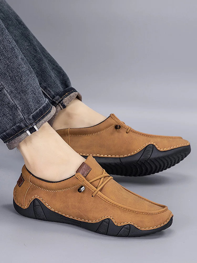 Plus Size Mens Handmade Leather Loafers Shoes Light Driving Shoes Walking Casual Shoe Original Men Sneakers Tenis Luxury Shoes