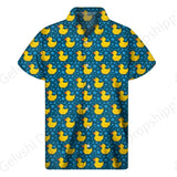 Duck 3d Print Shirts Men Fashion Hawaiian Shirt Short Sleeve Casual Beach Shirts Boys Single-Breasted Blouse Men's Clothing