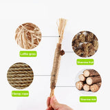 Cat Toys Silvervine Chew Stick Polygonum Kitty Raffia Grass Pet Supplies Cleaning Teeth Stick Pet Bite Cat Toy Hemp Rope