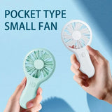 Creative Mini Handheld Small Fan USB Charging Portable 3 Speed High Wind Desktop Office Travel Pocket Fan Student Quiet Chroma