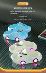 SummerChild Shoes LED Lights Slippers Baby Indoor Antiskid Sandals Boy Girl Luminous Slippers Kid Home Parent-child Sandals