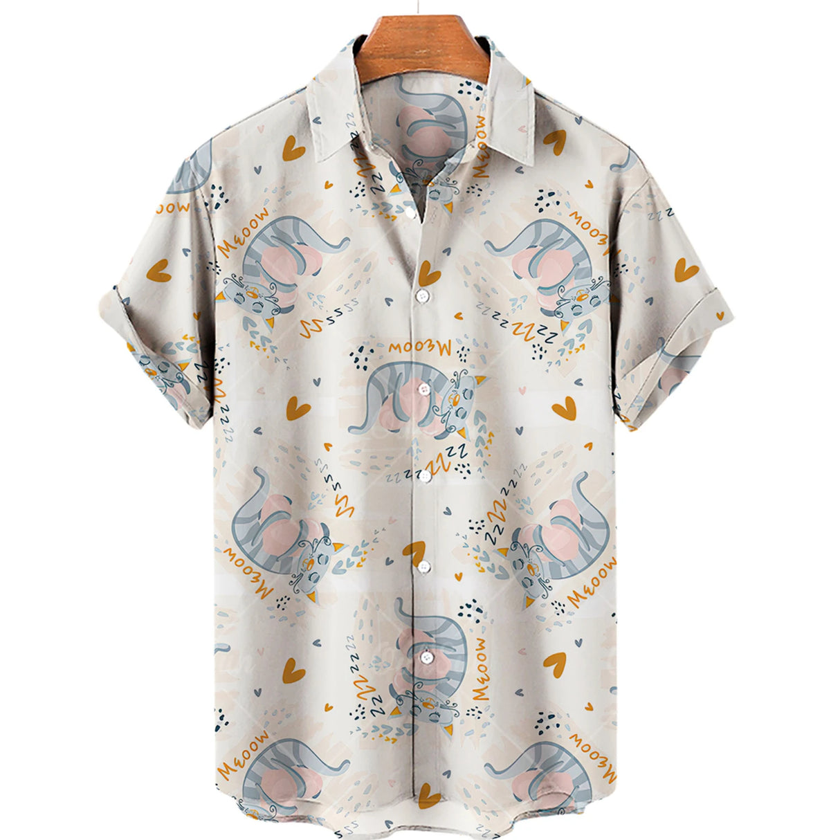 Duck 3d Print Shirts Men Fashion Hawaiian Shirt Short Sleeve Casual Beach Shirts Boys Single-Breasted Blouse Men's Clothing