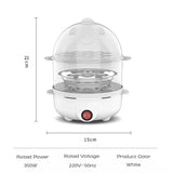 220V Multifunctional Electric Egg Boiler Double Layers Egg Cooker Mini Steamer Poacher Kitchen Cooking Breakfast Machine