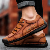 Leather designer Men Trend Casual Shoes Breathable Male Non-slip Footwear Golf Shoes Light Men Loafes Avenue merchant shoes