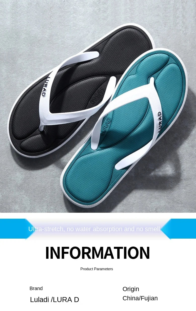 3D Memory Sponge PU Massage Men's Flip Flops Summer Antiskid Outdoor Sandal Clip Casual Beach House Rubber Soft Women Slippers