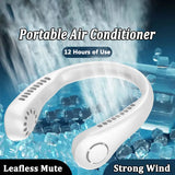 1PC Fan 1200mAh New Mini Neck Portable No Bladeless Hanging Neck Rechargeable Air Cooler 3 Speed Mini Summer Sport Fan