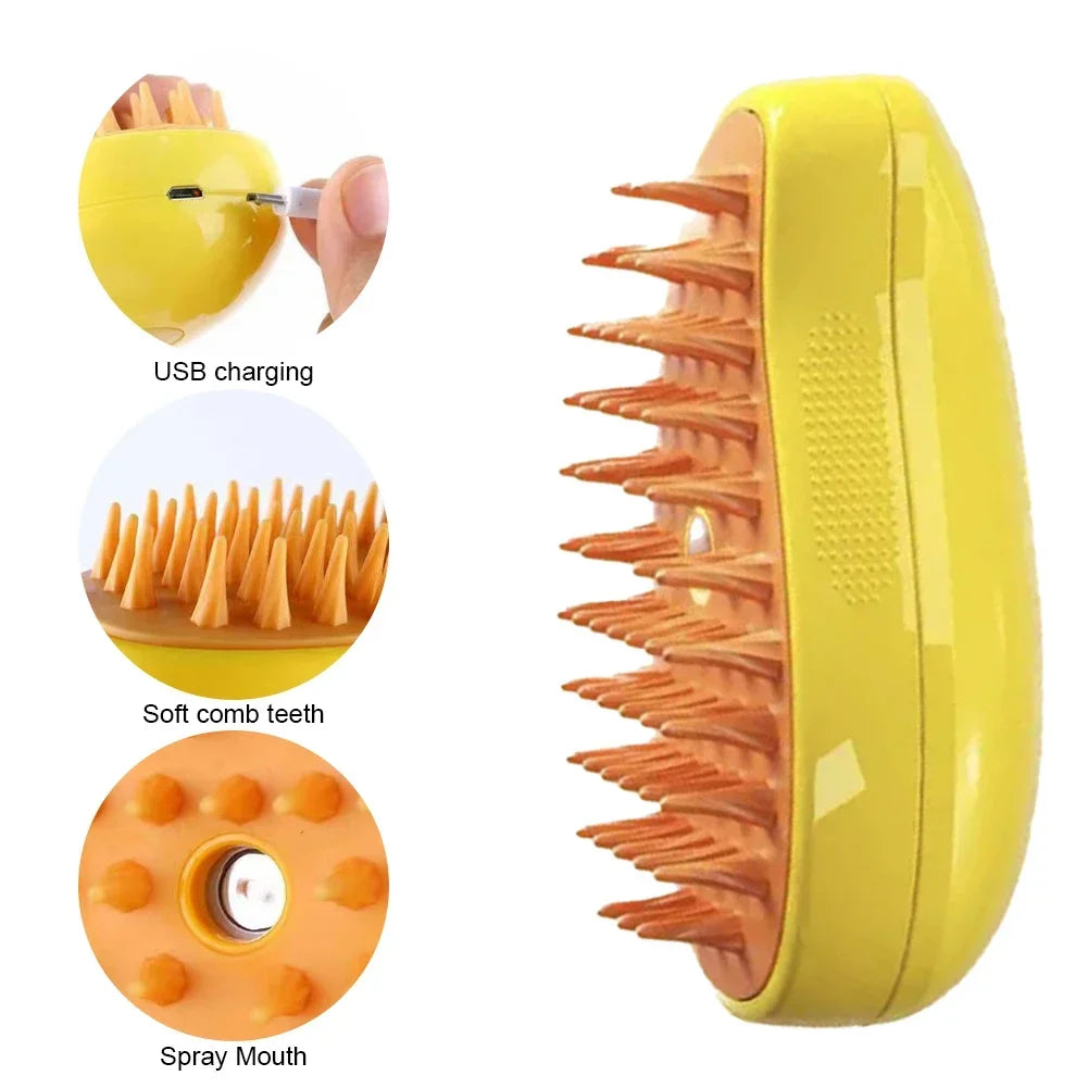 3 in 1 Cat Steam Brush Comb Dog Shower Brush Electric Spray Cat Hair Brushes Massage Pet Grooming Hair Removal