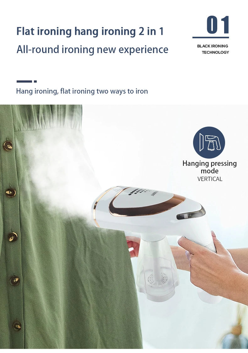 Folding And Hanging Ironing Machine For Household Mini Steam Iron 1600W Travel Temperature Regulating Ironing Machine