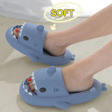 New Shark Slippers For Women Men Shoes Shark Flip Flops Beach Slides Bathroom Non-Slip Thick Sandals Couples Home Slipper Female