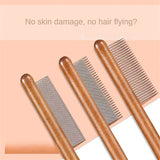 Comfortable Grip Hair Removal Tool Gentle On Cats Skin Pet Hair Remover Cat Grooming Brushes For Long-haired Cats Beauty Comb