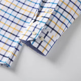 100% Pure Cotton Oxford Shirts for Men Long Sleeve  Plaid Shirt Striped Male BusinessTartan  Red Shirt Mans Designer Clothes