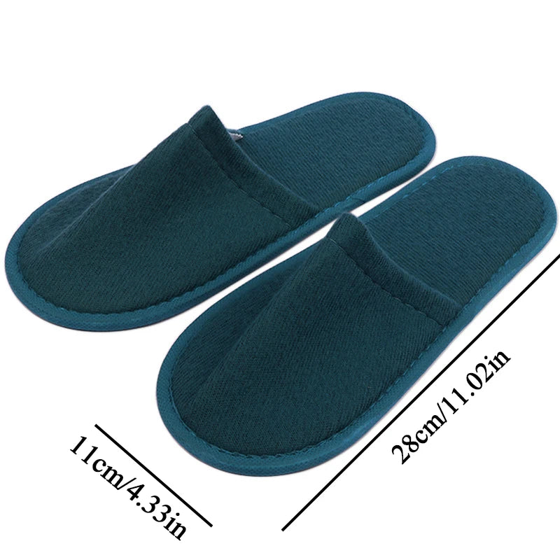 1Pairs Disposable Slippers Hotel Travel Slipper Sanitary Party Home Guest Use Men Women Unisex Closed Toe Shoes Salon Homestay