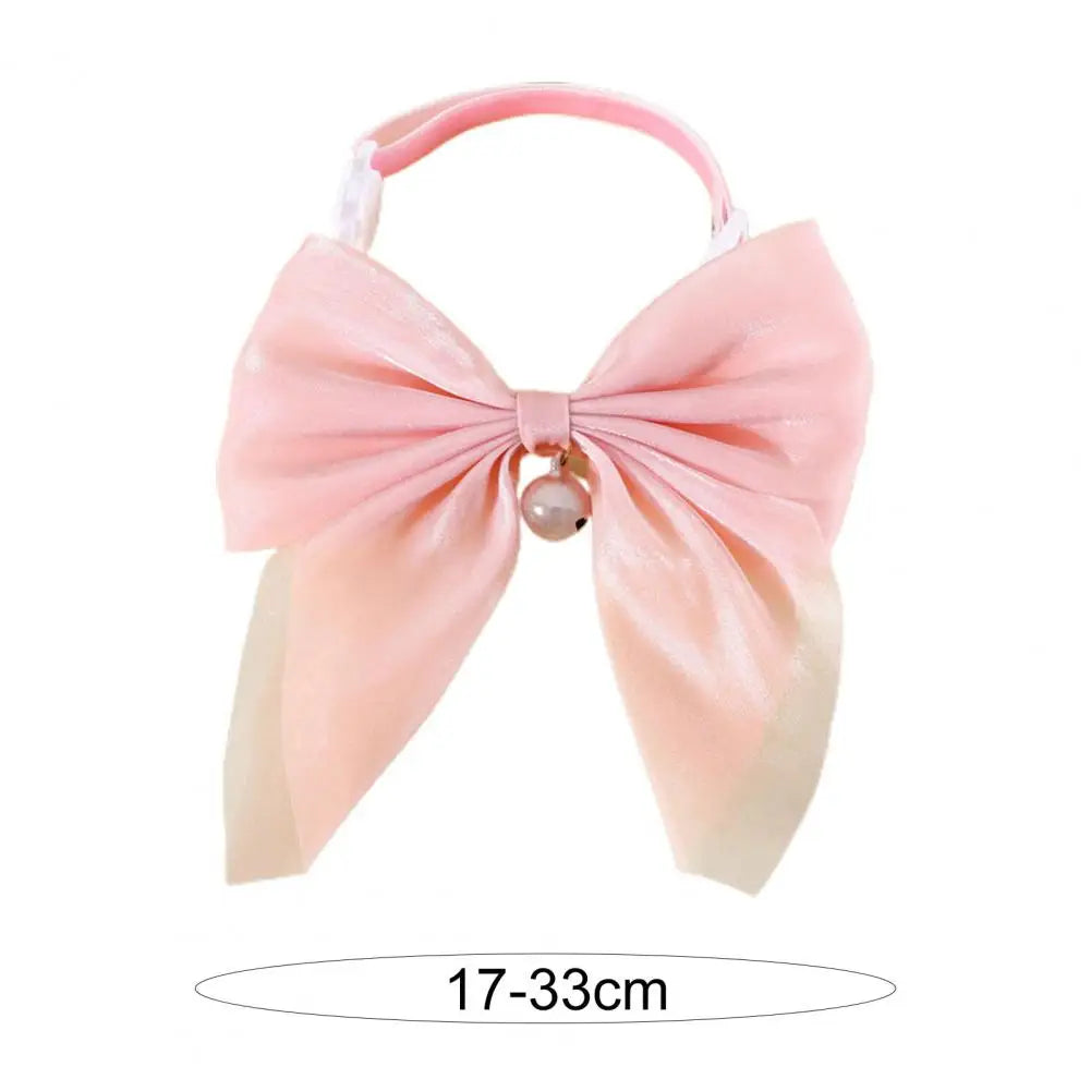 Pet Neck Circle Eye-catching Safe Buckle Fine Craftsmanship Pet Kitten Cat Velvet Bowknot Necklace Cat Collar Dress-up