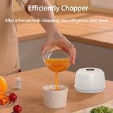 Electric Chopper Mini Food Processor Portable Electric Garlic Chopper Mini Wireless Vegetable Garlic Onion Meat Grinder Blender