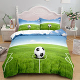 Football Duvet Cover Set 3D Soccer Printed Boys Teens Bedding Set Sports Theme Double Queen King Size 2/3pcs Comforter Cover