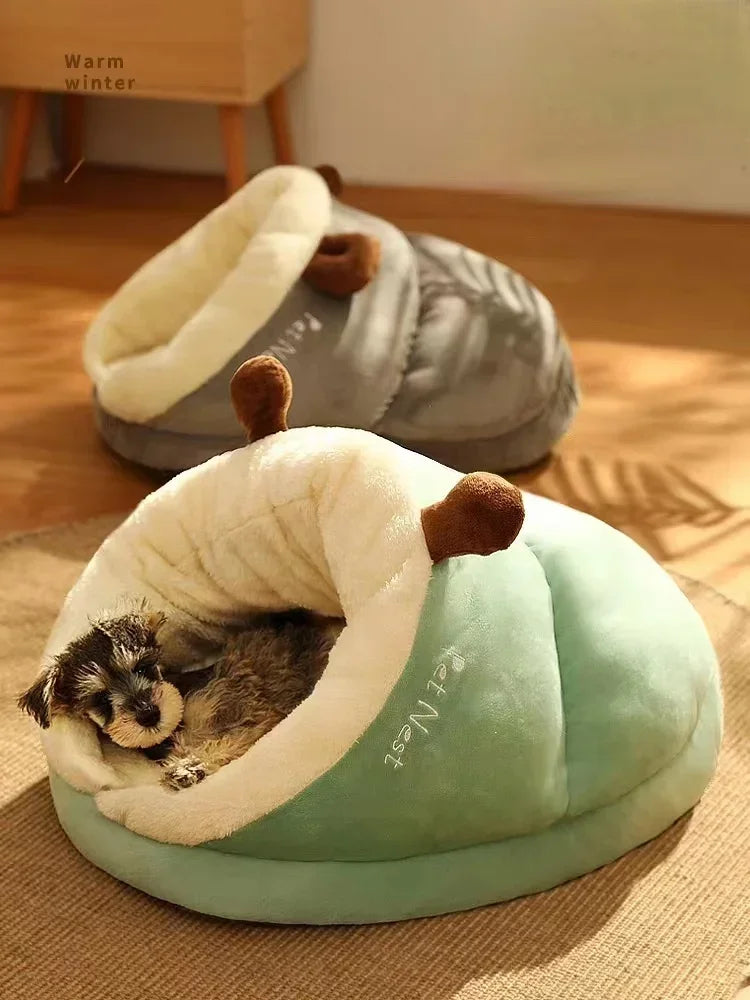 Soft Dog Bed Sofa Warm Plush Pet Kennel for Small Medium Dogs Cats Teddy Sleeping Nest Cozy Puppy Cave House Dog Accessories