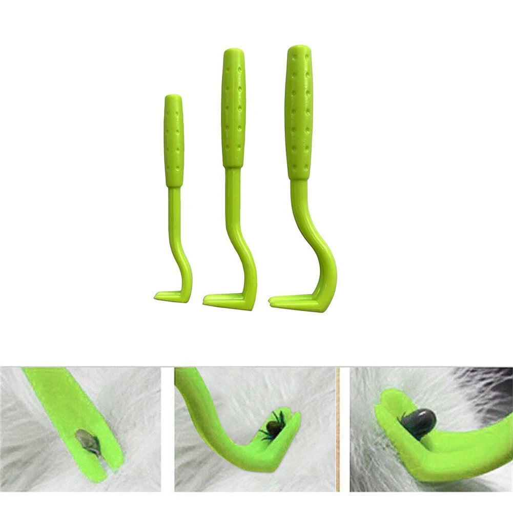 3pcs Flea Remover Hook Tick Remover Tweezer Tick Pull Pet Cat Dog Accessaries Tick Clamp Pet Mites Flea Extractor Dog Accessarie