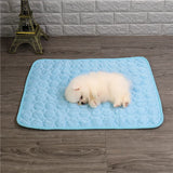 Pet Cooling Mat Dog Cat Sleeping Pad Cool Ice Silk Moisture-proof Mattress Cushion Summer Small Animal Cold Bed 5 sizes