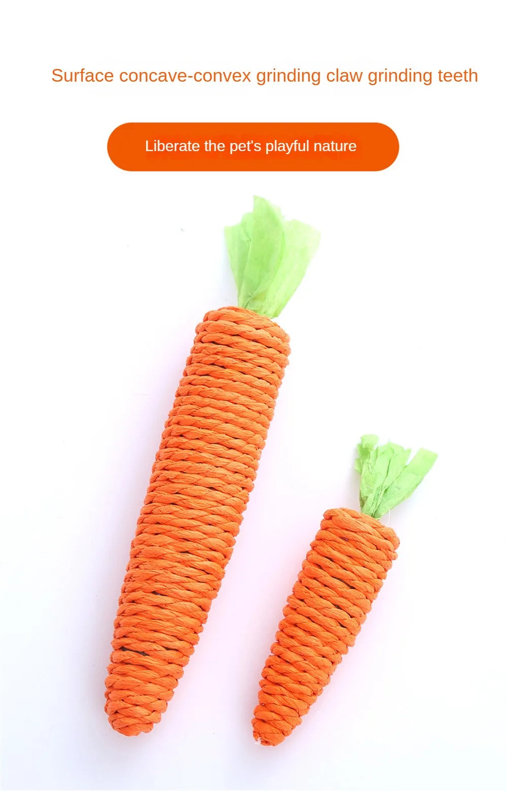 Cat Toys Carrot Pet Toys Durable Cotton Rope Woven Puppy Chew Toys for Cats Molar Cleaning Teeth Pet Supplies Cat Accessories