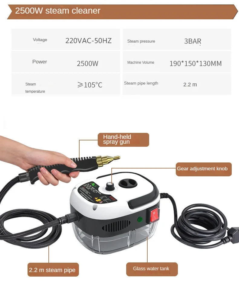 Steam Cleaner High Temperature Sterilization Air Conditioning Kitchen Hood Home /Car Steaming Cleaner 110V US Plug /220V EU Plug