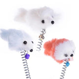 Cartoon Pet Cat Toy Stick Feather Rod Mouse Toy with Mini Bell Cat Catcher Teaser Interactive Cat Toy Kitten игрушки для кошек