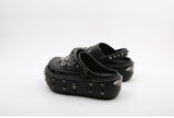 Sunny Color Rivet Hole Shoes Women's Summer Thick Bottom Punk Retro Fashion Ins Trend Closed-Toe Slippers