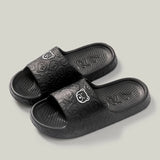 New Fashion Summer Couple Cosy Flat Slides Lithe Thin Soft Sole Sandals For Women Men Slippers Gent Shoes Home Indoor Flip Flops