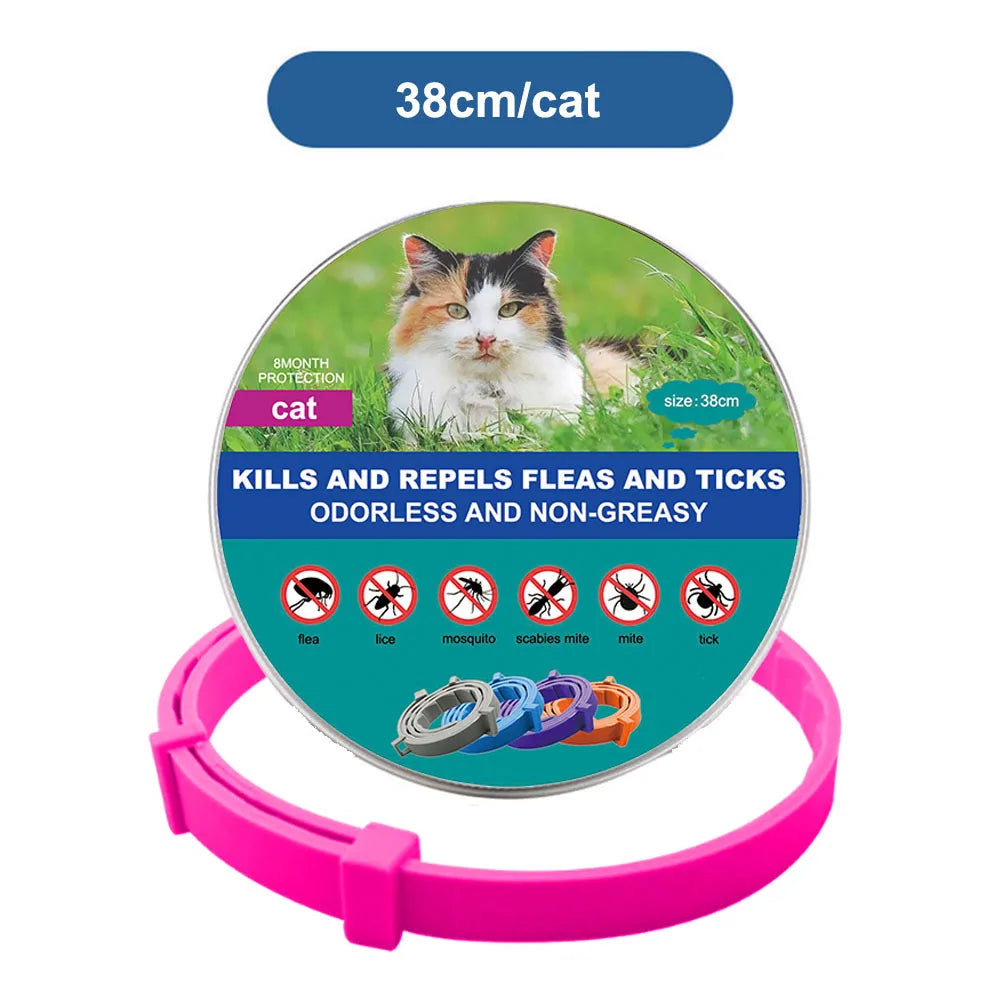 New Pet Dog Cat Collars Veterinary Anti Flea and Tick Collar for Cats Dogs Anti-parasitic Necklace for Large Small Dogs Products