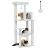 Multi-Level Cat Tree with Scratching Post Luxury Cat Tower with Condo House Cat Scratcher for Indoor Cat Accessories Pet Cat Toy