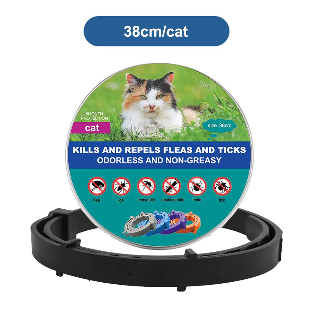 New Pet Dog Cat Collars Veterinary Anti Flea and Tick Collar for Cats Dogs Anti-parasitic Necklace for Large Small Dogs Products