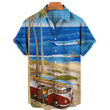 Summer Shirt Hawaiian Shirts For Men Beach Vacation Short Sleeve Tops Casual Men's Blouse Fashion Camisas De Hombre Clothing XL