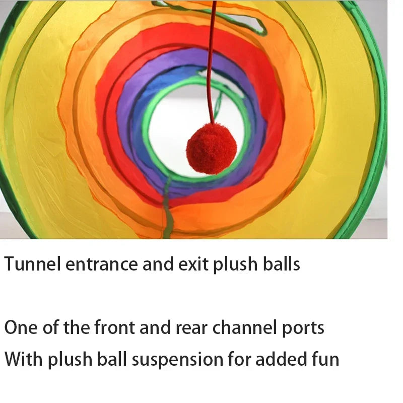 Cats Tunnel Foldable Pet Cat Toys Kitty Pet Training Interactive Fun Toy Tunnel Bored For Puppy Kitten Rabbit Play Tunnel Tube