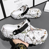 Summer Outdoor Beach Sandals Men Clogs Shoe Women Slippers Camouflage Platform Aqua Shoes Soft EVA Indoor Home Slides Flip Flops