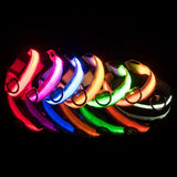 LED Glowing Dog Collar Adjustable Flashing Rechargea Luminous Collar Night Anti-Lost Dog Light HarnessFor Small Dog Pet Products