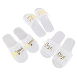 1 Pair Bride Wedding Decoration Bridesmaid Party Slippers Ladies Party Supplies