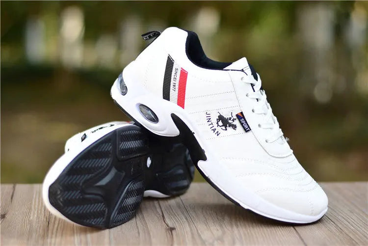 Fashion Air Cushion Men's Running Shoes Large Size 38-47 Sneakers Breathable Outdoor Sports Leather Shoes Non-Slip Male Sneakers