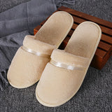 1Pair Disposable Winter Slipper Men Women Hotel Home Slippers Non-slip Portable Travel Sandals Coral Fleece Soft Warm Flip Flops