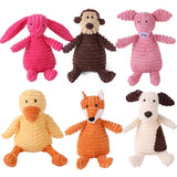 Corduroy Sounding Plush Toys Animal Plush Dog Squeaky Toy Puppy Chew Toys Bite Resistant Pet Toy for Dogs Squeaker