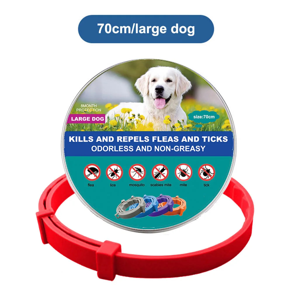 New Pet Dog Cat Collars Veterinary Anti Flea and Tick Collar for Cats Dogs Anti-parasitic Necklace for Large Small Dogs Products