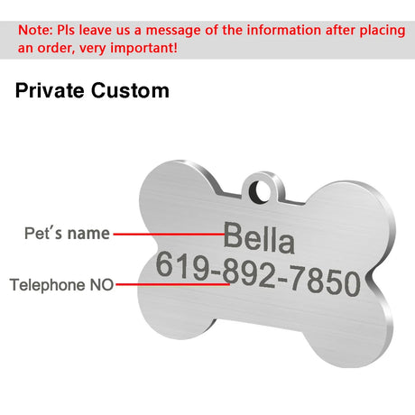 Personalized Cat ID Tag Anti-lost Cute Puppy Kitten Nameplate Tags For Collar Necklace Cats Engraved Name Plate Cat Accessories