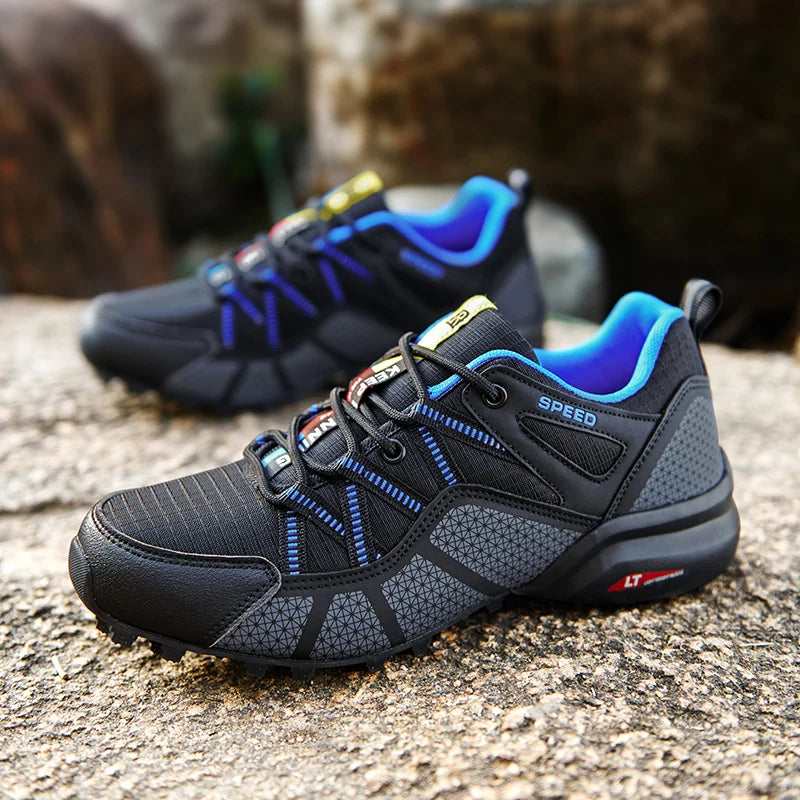 2024 New Men's Outdoor Mountaineering Shoes Cycling Shoes Outdoor Breathable Anti slip Off road Shoes