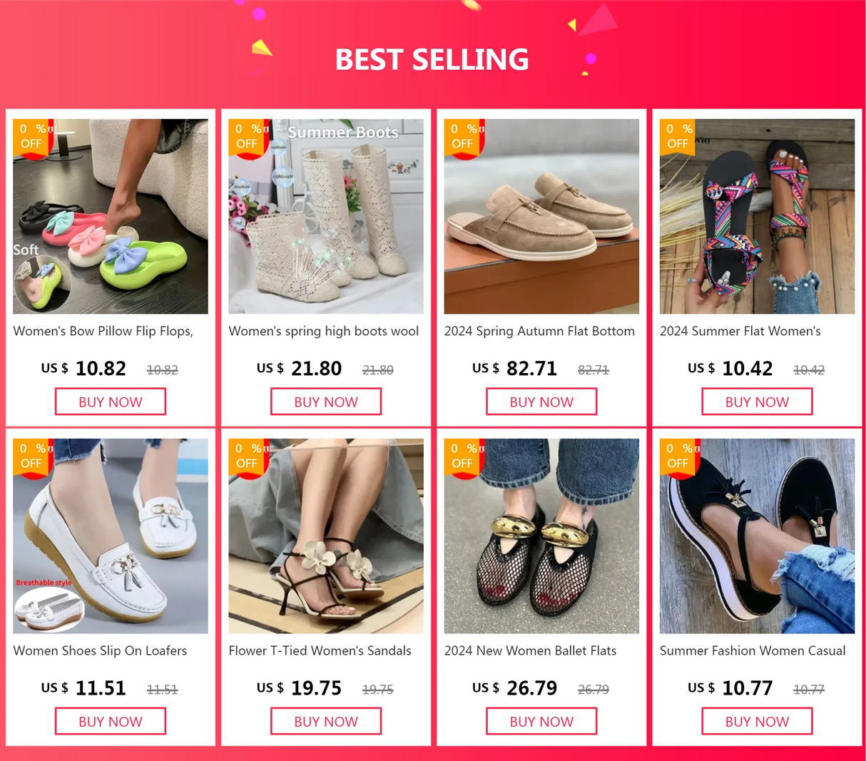 Women's Bow Pillow Flip Flops, Kawaii Open Toe Super Soft Non Slip Slides Shoes, Indoor & Outdoor Slippers Bow knot