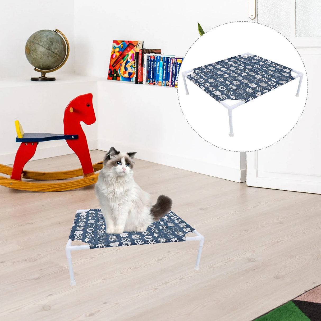 Outdoor Pet Bed Summer Cat Bed Elevated Dog Bed Cat Bed Pet Camping Raised Cot Small Pet Hammock Outdoor Dog Bed