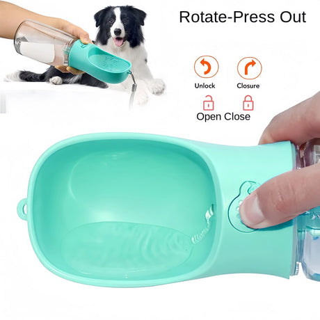 Pets Water Bottle Portable Food Grade Material Dog Cat Travel Pet Water Cup Bottle With Food Dispenser puppy water bottle