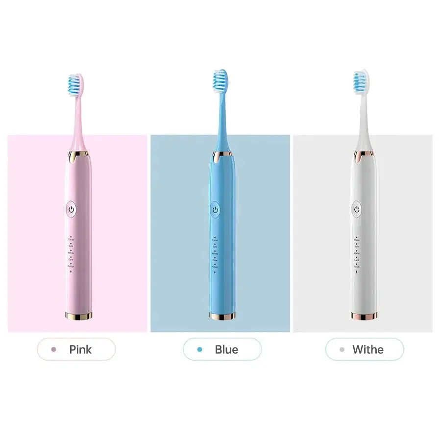 Tongwode Electric Sonic Toothbrush USB Rechargeable Waterproof Electronic Ultrasonic Whitening Tooth Brushes Replacement Heads